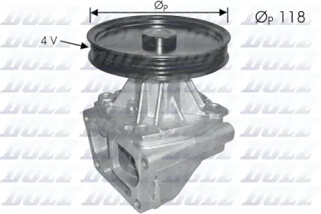FIAT помпа води з корпусом Fiorino,Tipo,Tempra 1.4/1.6 89- DOLZ S146