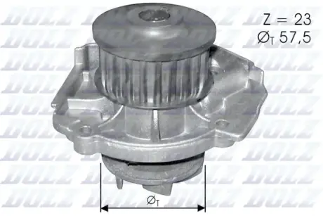 FIAT помпа води Punto 1.2I 16V 97- DOLZ S219