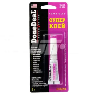 Суперклей універсальний Done Deal прозорий 2 г DONE DEAL DD6594