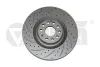 Диск гальмівний передній Skoda Superb (08-13)/VW Golf (06-13), Passat (06-11) перфорований (Geomet) VIKA DPA 66151717001 (фото 1)