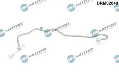 Трубка турбокомпрессора ДВЗ (чорний метал) DR MOTOR AUTOMOTIVE DRM02849