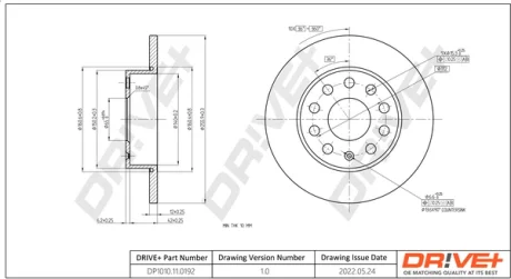 DP1010.11.0192 Drive+ - Гальмівний диск DRIVE+ DP1010110192