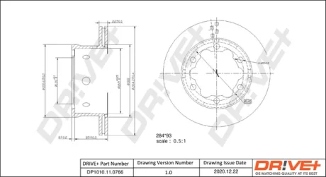 DP1010.11.0766 Drive+ - Гальмівний диск DRIVE+ DP1010110766