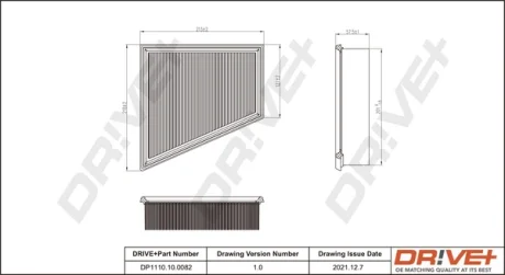 DP1110.10.0082 Drive+ - Фільтр повітря DRIVE+ DP1110100082