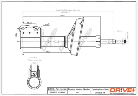 DP1610.10.0003 Drive+ Амортизатор (передній) CLIO DRIVE+ DP1610100003