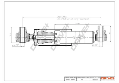 DP1610.10.0048 Drive+ Амортизатор (задній) Renault Scenic I 96-03 DRIVE+ DP1610100048