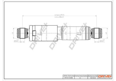DP1610.10.0068 Drive+ Амортизатор (задній) BOXER-JUMPER-DUCATO DRIVE+ DP1610100068