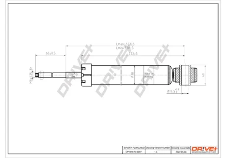 DP1610.10.0097 Drive+ Амортизатор (задній) Renault Logan 07- (Газ) DRIVE+ DP1610100097
