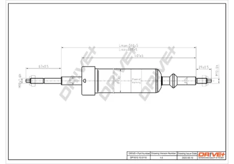 DP1610.10.0110 Drive+ Амортизатор (задній) BMW 1 (E81/E87/E88)/3 (E90/E91/E93) 04-13 DRIVE+ DP1610100110