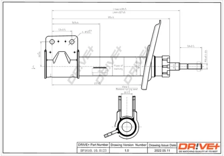 DP1610.10.0123 Drive+ Амортизатор (передній) C4PICASSO/GRAND PICASSO-BERLINGO-PARTNER DRIVE+ DP1610100123