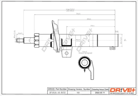 DP1610.10.0152 Drive+ Амортизатор (передній) TIGUAN-Q3 DRIVE+ DP1610100152