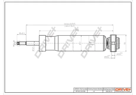 DP1610.10.0158 Drive+ Амортизатор (задній) 3008 DRIVE+ DP1610100158