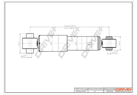 DP1610.10.0197 Drive+ Амортизатор (задній) Nissan Qashqai 08-13 DRIVE+ DP1610100197