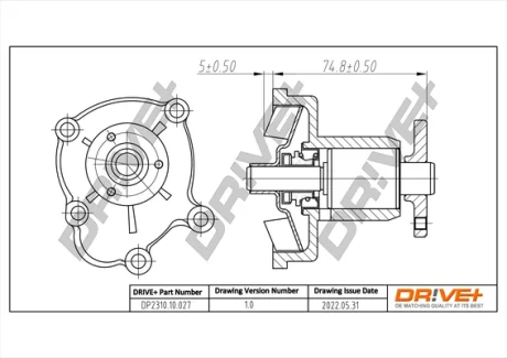 DP2310.10.027 Drive+ Насос охолоджуючої рідини DRIVE+ DP231010027