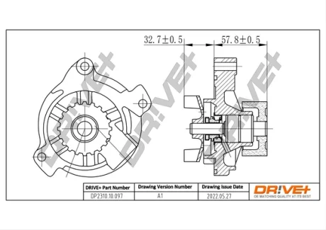 DP2310.10.097 Drive+ Насос охолоджуючої рідини (аналог WP0289 LPR) DRIVE+ DP231010097