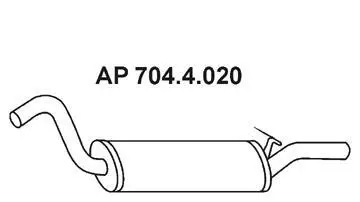Глушитель осн. алюм. для а/м Audi 80 (86-) EBERSPACHER 7044020