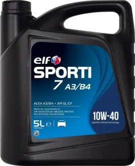 Олива моторна SPORTI 7 A3-B4 10W-40 (Каністра 5л) ELF 214254