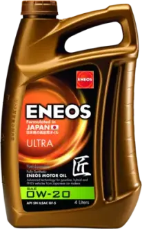 Олива моторна 0W-20 ULTRA API SM, ILSAC GF-5, 4л, синт. ENEOS EU0021301N