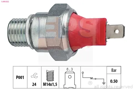 Oil pressure switch. Датчик давления масла EPS 1800022
