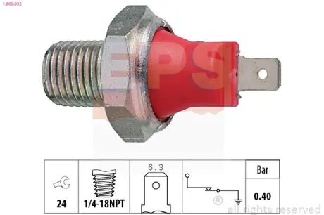 Oil pressure switch. Датчик давления масла EPS 1800032