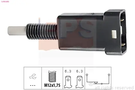 Brake light switch. Выключатель стоп сиганала EPS 1810003