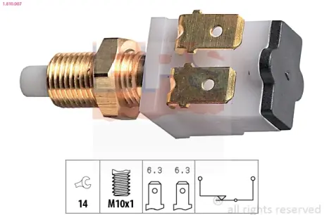 Brake light switch. Выключатель стоп сиганала EPS 1810007