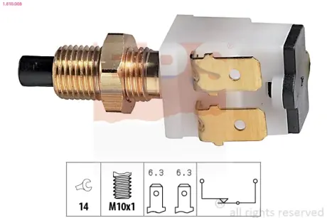 Brake light switch. Выключатель стоп сиганала EPS 1810008