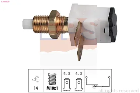 Brake light switch. Выключатель стоп сиганала EPS 1810020