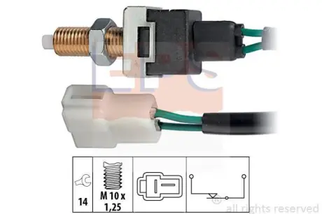 Brake light switch. Выключатель стоп сиганала EPS 1810022