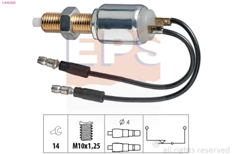 Brake light switch. Выключатель стоп сиганала EPS 1810028