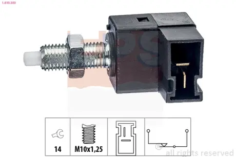Brake light switch. Выключатель стоп сиганала EPS 1810300