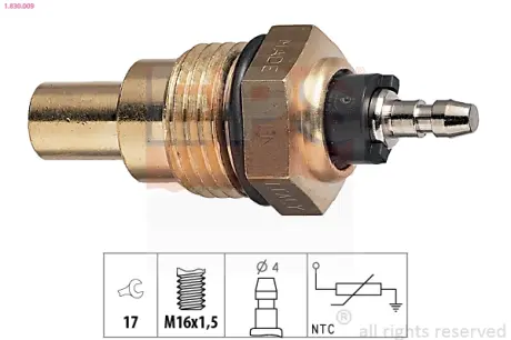 Coolant temperature sensor. Датчик температуры охлаждающей жидкости EPS 1830009