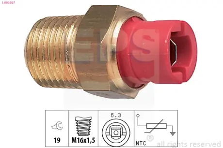 Coolant temperature sensor. Датчик температуры охлаждающей жидкости EPS 1830027