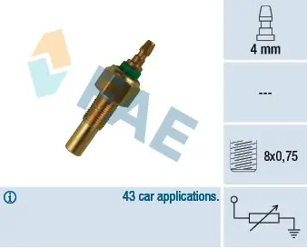 Coolant temperature sensor. Датчик температуры охлаждающей жидкости EPS 1830068