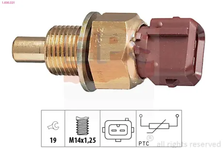 Датчик температури води Citroen Berlingo 1.4 96-/Peugeot 206/306/406 1.1-3.0 93-04 EPS 1830321