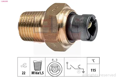 Coolant warning lamp temperature switch. Датчик сигнальной лампы охлаждающей жидкости EPS 1840000