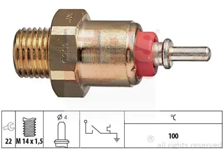 Coolant warning lamp temperature switch. Датчик сигнальной лампы охлаждающей жидкости EPS 1840069