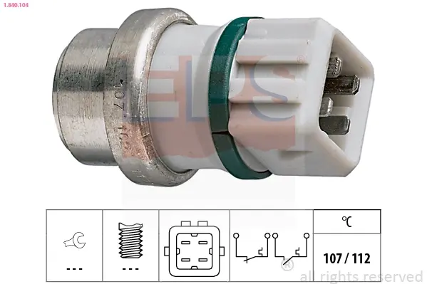 Coolant warning lamp temperature switch. Датчик сигнальной лампы охлаждающей жидкости EPS 1840104 (фото 1)