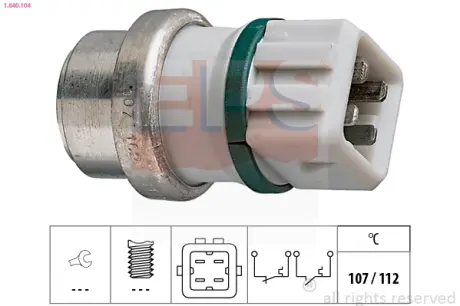 Coolant warning lamp temperature switch. Датчик сигнальной лампы охлаждающей жидкости EPS 1840104