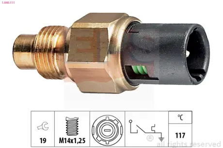 Coolant warning lamp temperature switch. Датчик сигнальной лампы охлаждающей жидкости EPS 1840111