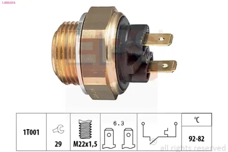 Radiator fan temperature switch. Датчик температуры вентилятора охлаждающей жидкости EPS 1850016