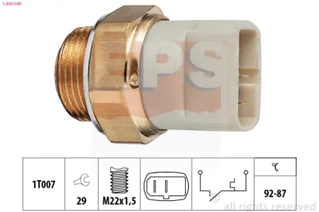 Radiator fan temperature switch. Датчик температуры вентилятора охлаждающей жидкости EPS 1850049