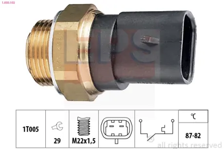 Radiator fan temperature switch. Датчик температуры вентилятора охлаждающей жидкости EPS 1850102