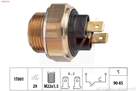 Radiator fan temperature switch. Датчик температуры вентилятора охлаждающей жидкости EPS 1850134