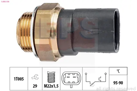 Radiator fan temperature switch. Датчик температуры вентилятора охлаждающей жидкости EPS 1850136