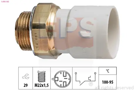 Radiator fan temperature switch. Датчик температуры вентилятора охлаждающей жидкости EPS 1850182