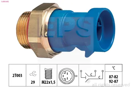 Radiator fan temperature switch. Датчик температуры вентилятора охлаждающей жидкости EPS 1850642