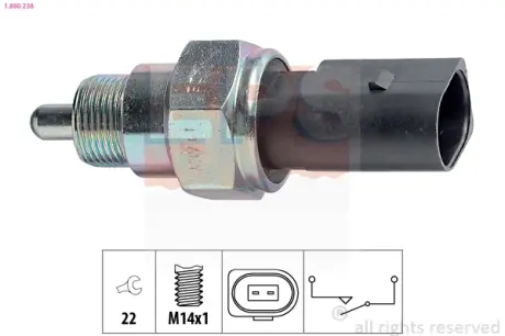 Reverse light switch. Выключатель фонаря заднего хода EPS 1860238