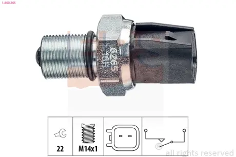 Reverse light switch. Выключатель фонаря заднего хода EPS 1860265