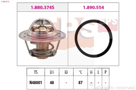 DAEWOO термостат (Made in Italy!) 87C Espero,Lanos EPS 1880374